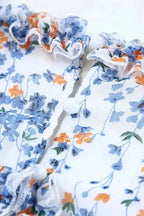 Open Back Floral Dress - Ruffle - Fashionfitz