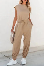 Open Back Jogger Jumpsuit - Fashionfitz