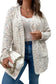 Open front cardigan - white rainbow popcorn speckles - cardigans