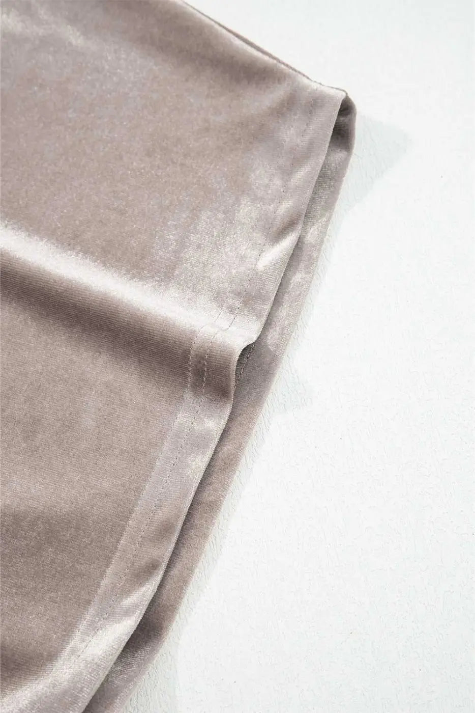 Open front draped velvet kimono - smoke grey effortless glam