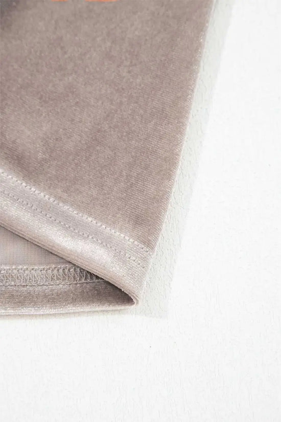 Open front draped velvet kimono - smoke grey effortless glam