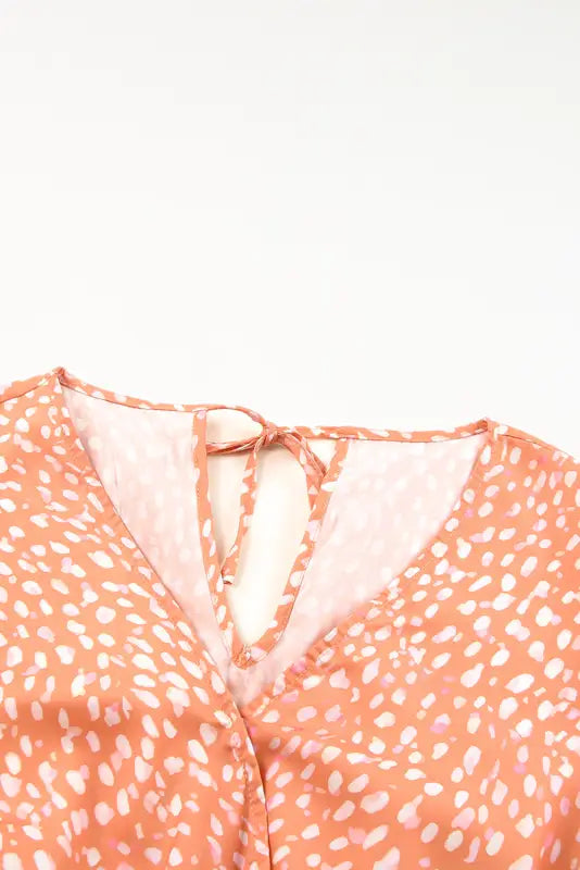 Orange animal print romper - rompers