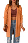 Orange chunky knit open front cardigan - sweaters & cardigans