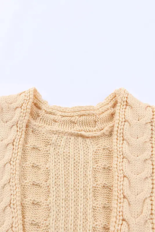 Orange chunky knit open front cardigan - sweaters & cardigans