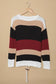 Orange colorblock knit sweater - sweaters & cardigans