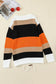 Orange colorblock knit sweater - sweaters & cardigans