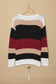 Orange colorblock knit sweater - sweaters & cardigans