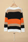 Orange colorblock knit sweater - sweaters & cardigans