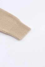 Orange Colorblock Ribbed Knit Cardigan - Fashionfitz