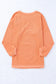 Orange corded graphic sweatshirt - sweatshirts