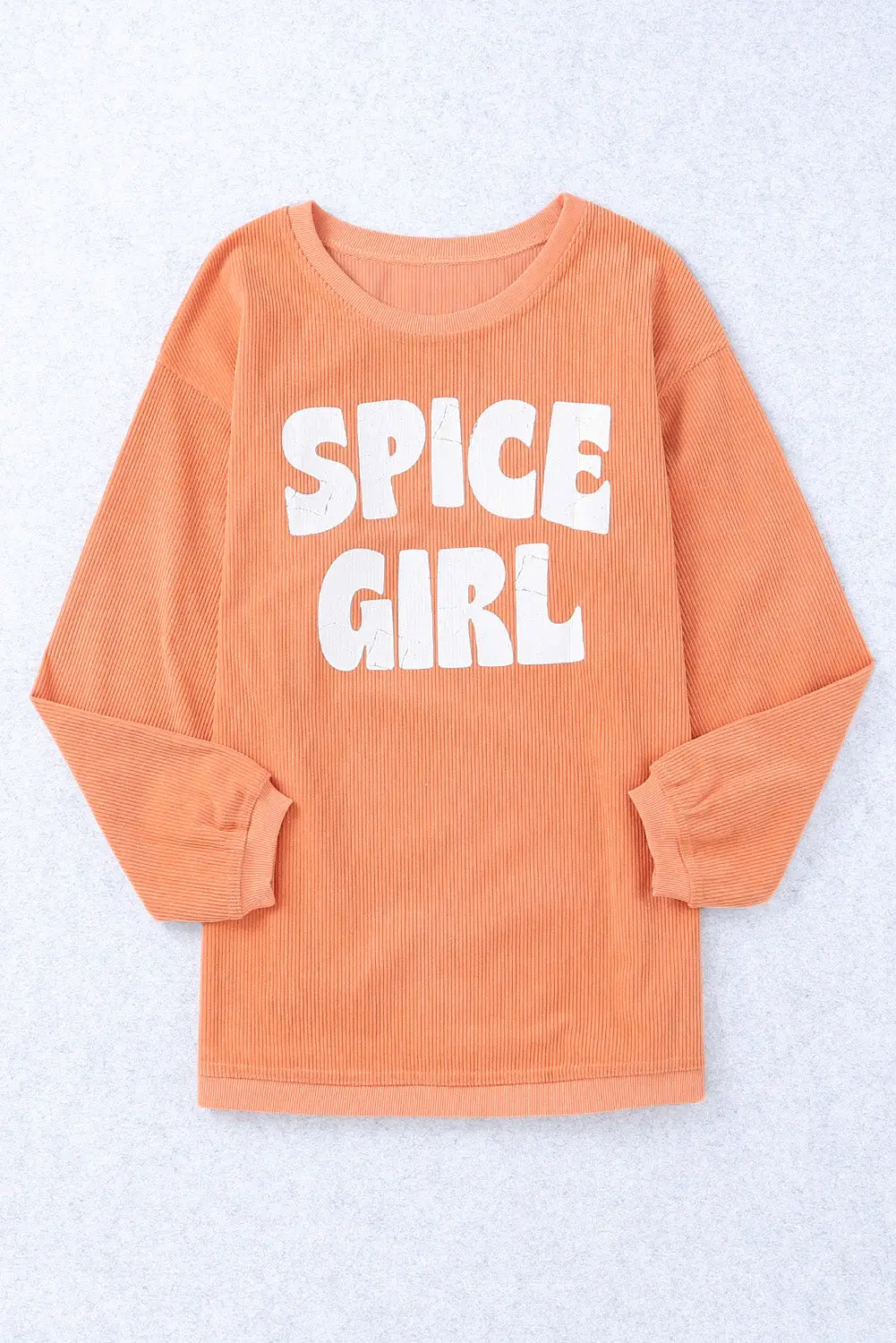Orange corded spicy girl graphic sweatshirt - sweatshirts & hoodies