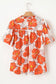 Orange floral loose blouse - tops/blouses & shirts