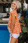 Orange floral ruffle tank top - tops