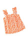 Orange floral ruffle tank top - tops