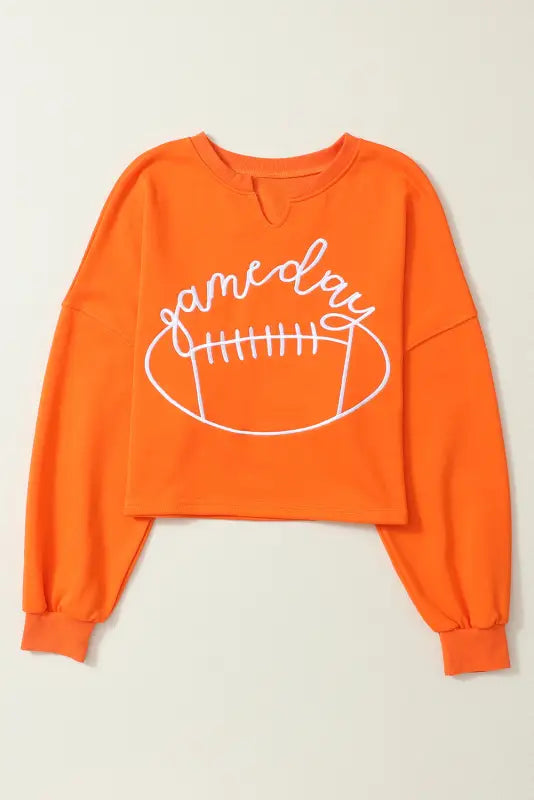 Orange game day rugby sweatshirt - sweatshirts