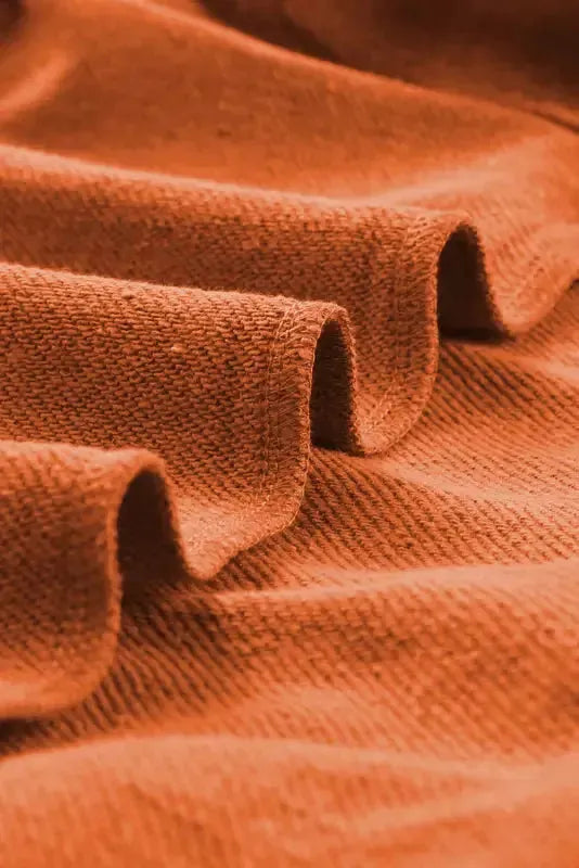 Orange Mineral Wash Kangaroo Hoodie - Fashionfitz