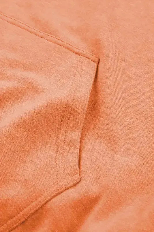 Orange Mineral Wash Kangaroo Hoodie - Fashionfitz