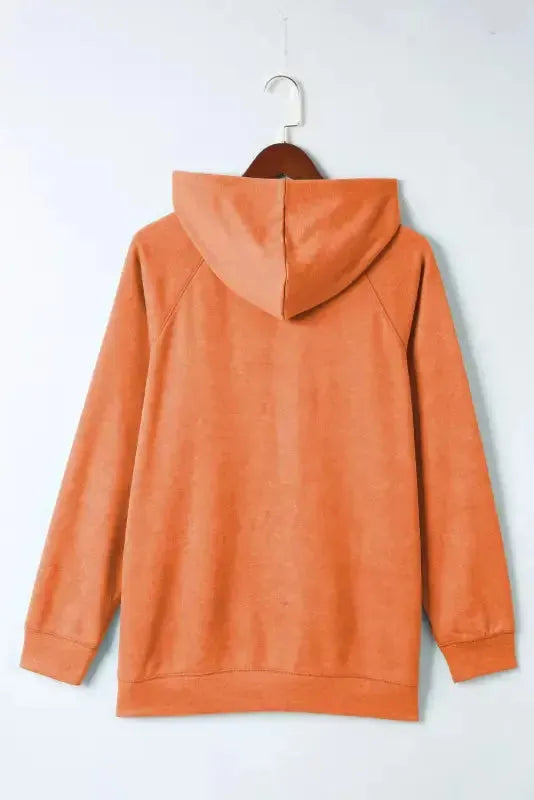 Orange Mineral Wash Kangaroo Hoodie - Fashionfitz