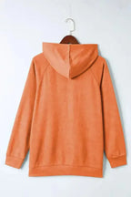 Orange Mineral Wash Kangaroo Hoodie - Fashionfitz