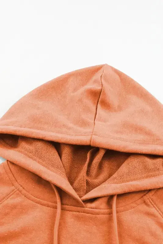 Orange Mineral Wash Kangaroo Hoodie - Fashionfitz