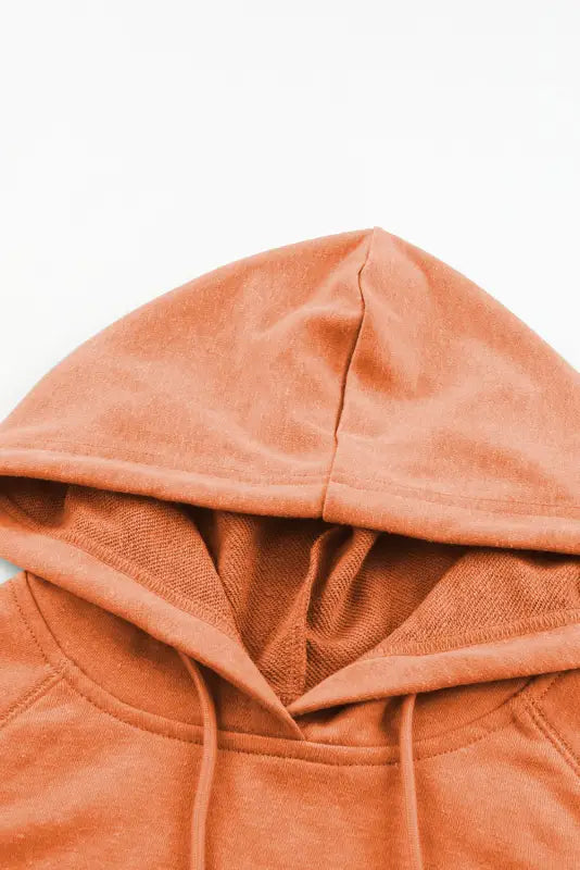 Orange mineral wash kangaroo hoodie - hoodies