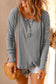 Orange waffle knit henley top - long sleeve tops