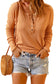 Orange waffle knit henley top - long sleeve tops