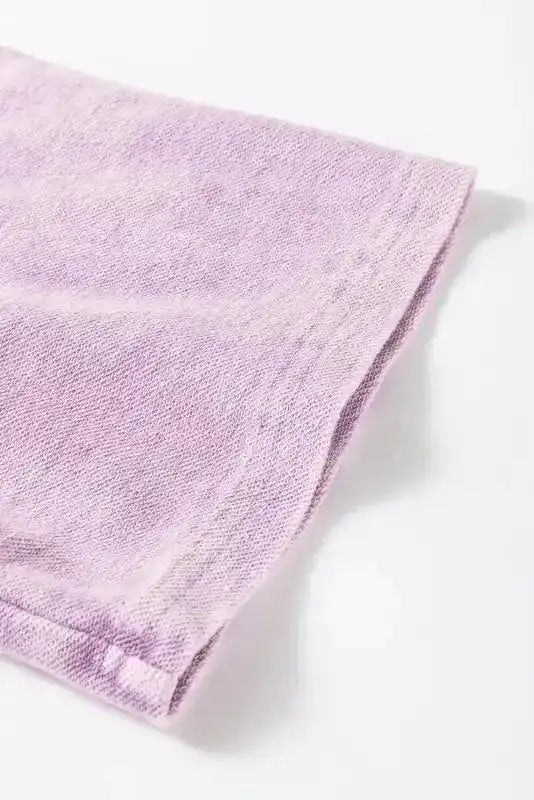 Fashionfitz orchid mineral wash plus size tee, 1X–3X UK, oversized boyfriend fit, side view