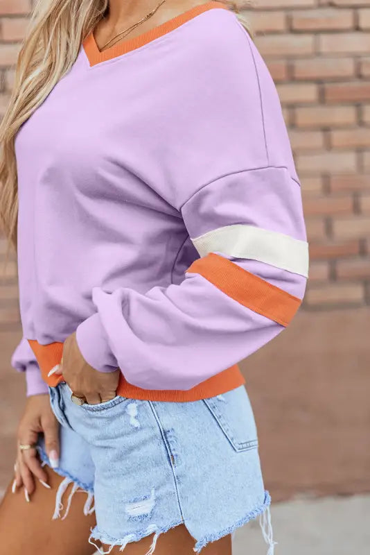 Orchid rib knit sweatshirt | fashionfitz