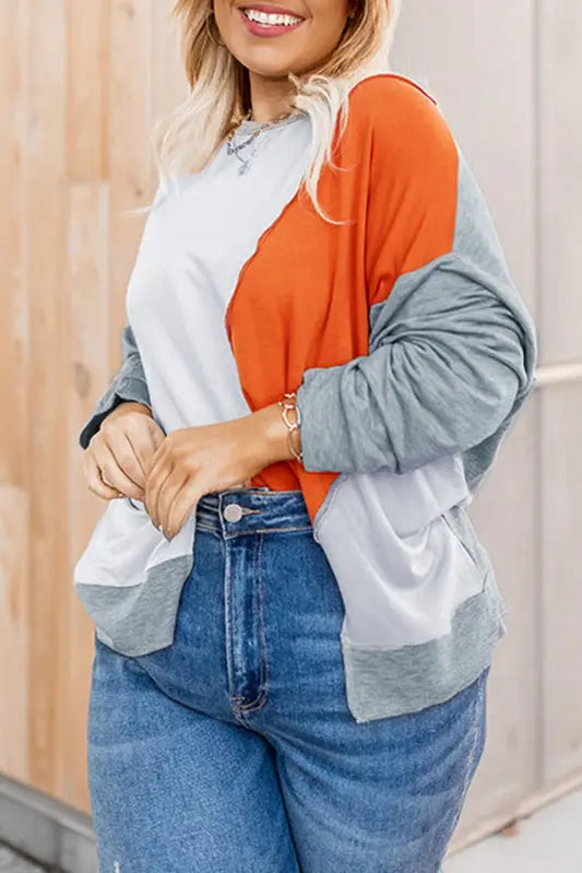 Oversized color-block sweatshirt - sweatshirts