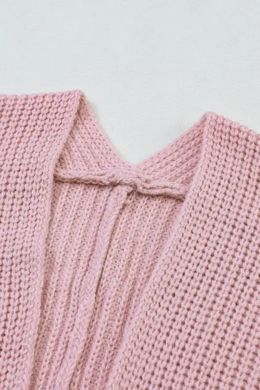 Apricot oversized fold over sleeve sweater cardigan - sweaters & cardigans