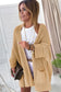 Apricot oversized fold over sleeve sweater cardigan - sweaters & cardigans