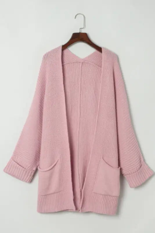 Apricot oversized fold over sleeve sweater cardigan - sweaters & cardigans