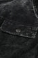 Oversized Shacket - Black Vintage Distressed Mineral Wash - Fashionfitz
