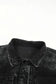 Oversized Shacket - Black Vintage Distressed Mineral Wash - Fashionfitz