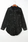 Oversized Shacket - Black Vintage Distressed Mineral Wash - Fashionfitz