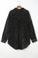 Oversized Shacket - Black Vintage Distressed Mineral Wash - Fashionfitz