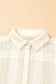 Oversized Shirt - Beige Lace Crochet - Fashionfitz