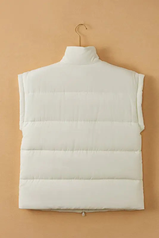 Oversized zipper puffer vest