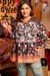 Plus size paisley v-neck blouse | elegant & trendy