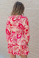 Paisley Printed Button Keyhole Back Belted Mini Dress - Fashionfitz