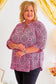 Paisley roll tab sleeve blouse - plus size - blouses