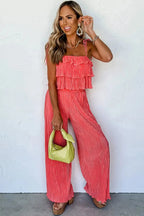 Ruffle Top and Wide Pants Set - Fashionfitz