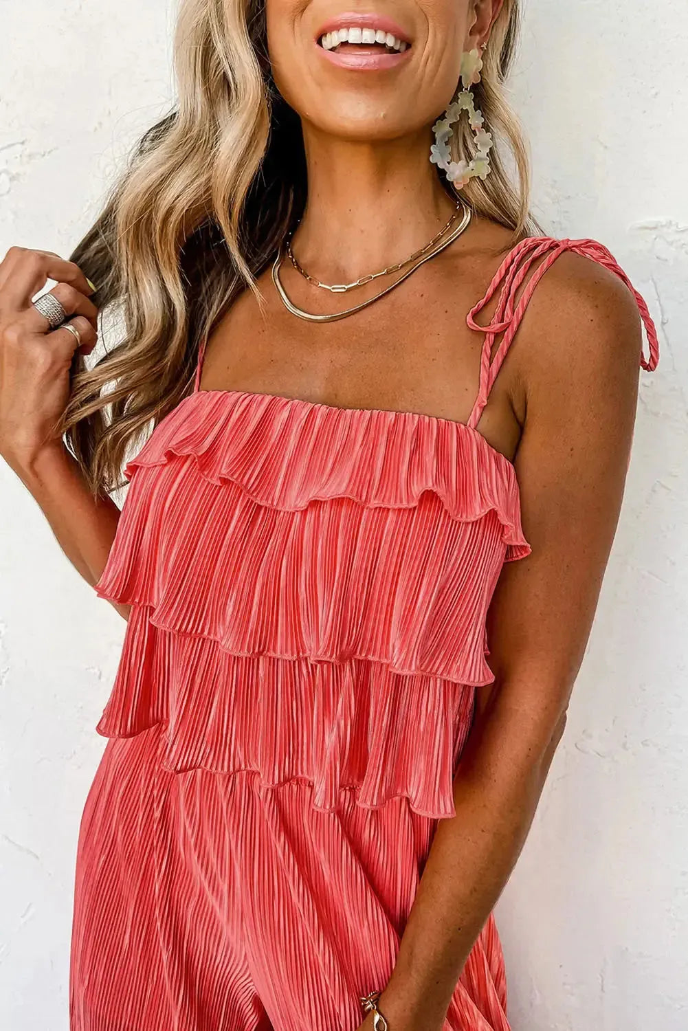 Ruffle Top and Wide Pants Set - Fashionfitz