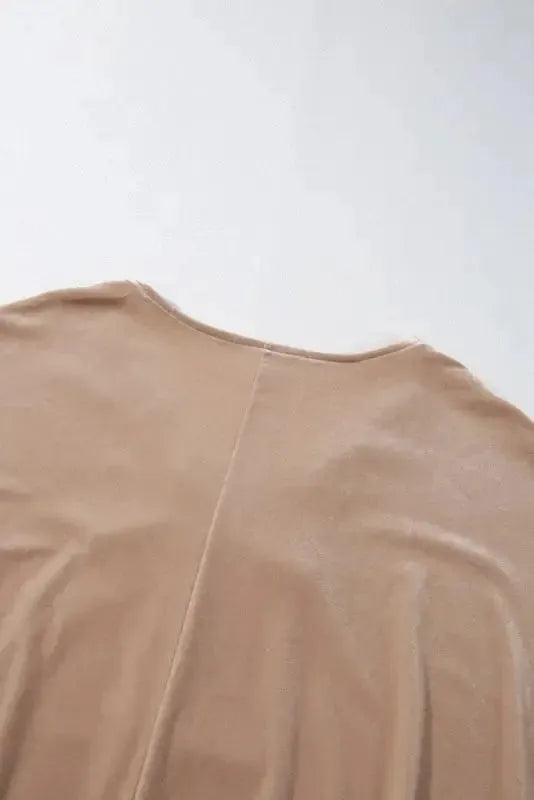 Parchment Velvet Zipped Top and Joggers Two Piece Set - Fashionfitz