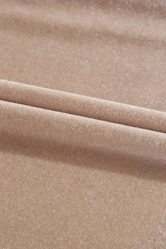 Parchment Velvet Zipped Top and Joggers Two Piece Set - Fashionfitz