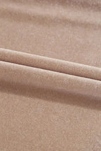 Parchment Velvet Zipped Top and Joggers Two Piece Set - Fashionfitz