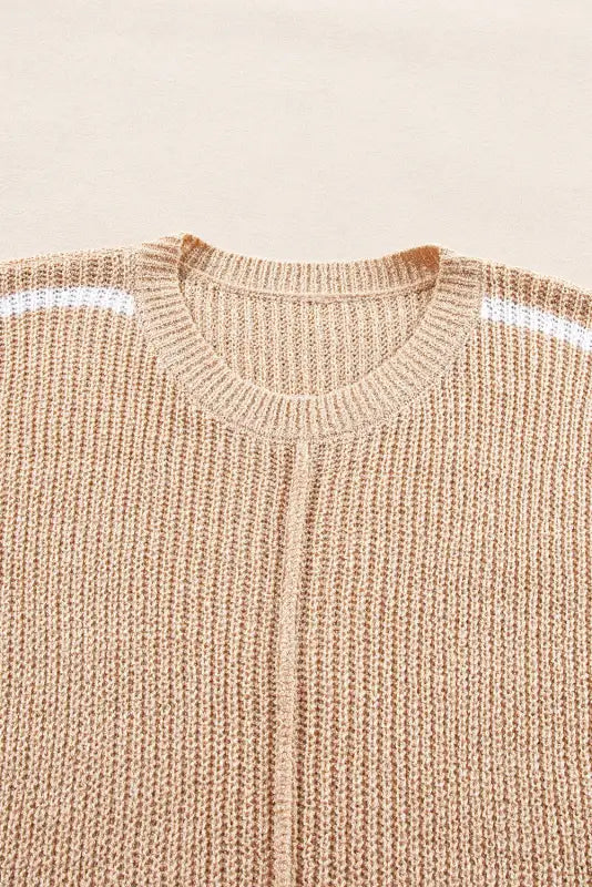 Parisian Pinstripe Elegance Sweater 06