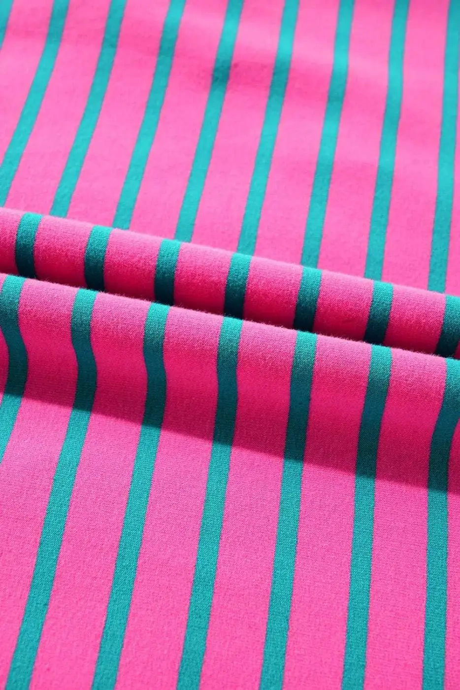 T Shirt Dresses Parisian Stripe Collared Dress - Pink