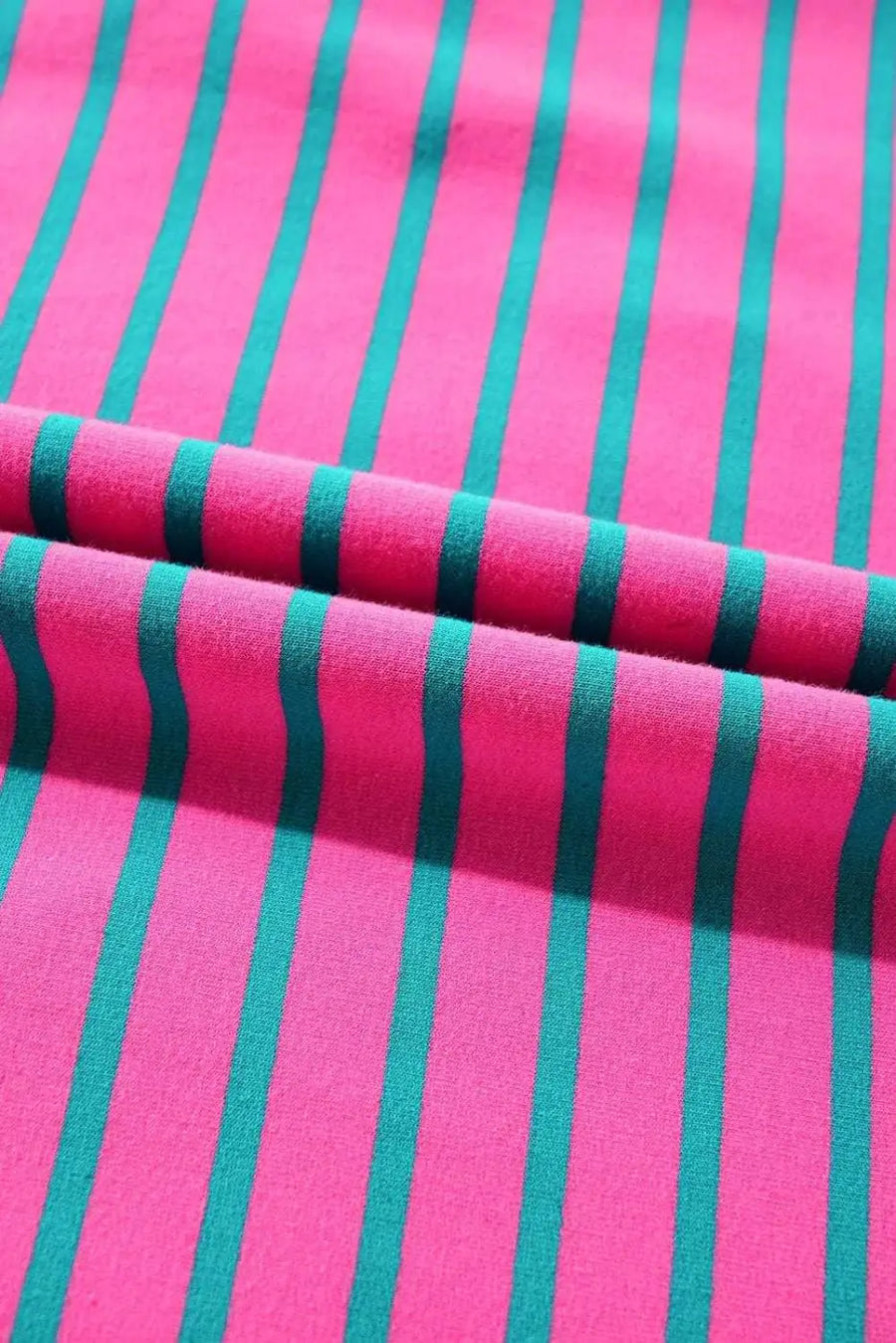 T Shirt Dresses Parisian Stripe Collared Dress - Pink